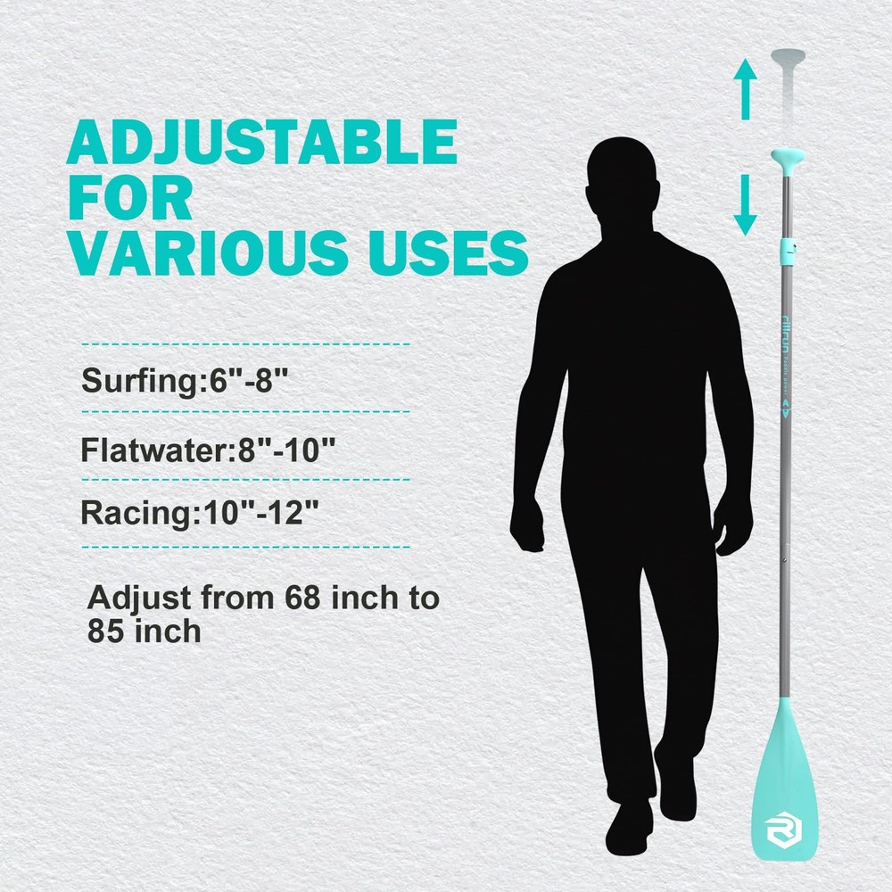 SUP Paddle - Paddle Board Paddle 4 Piece Stand Up Paddleboard Paddles Lightwe...