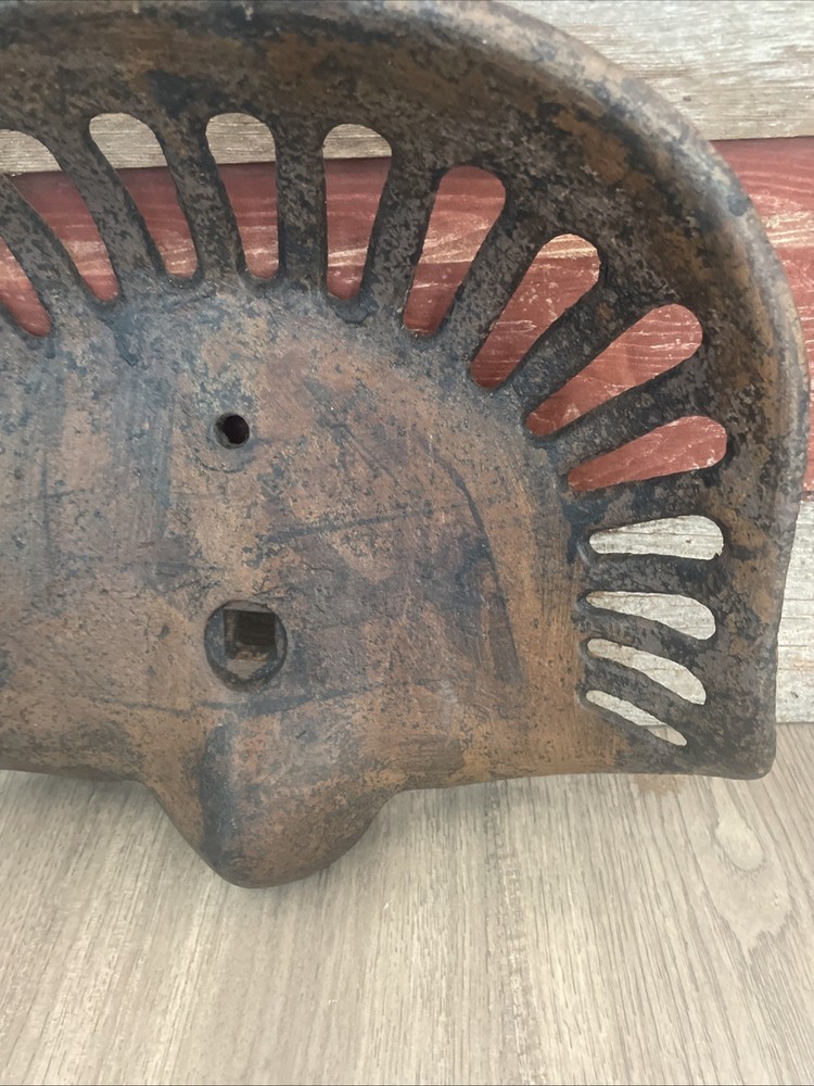 Antique 747 Cast Iron Implement Tractor Seat. 1900s Farm Primitive
