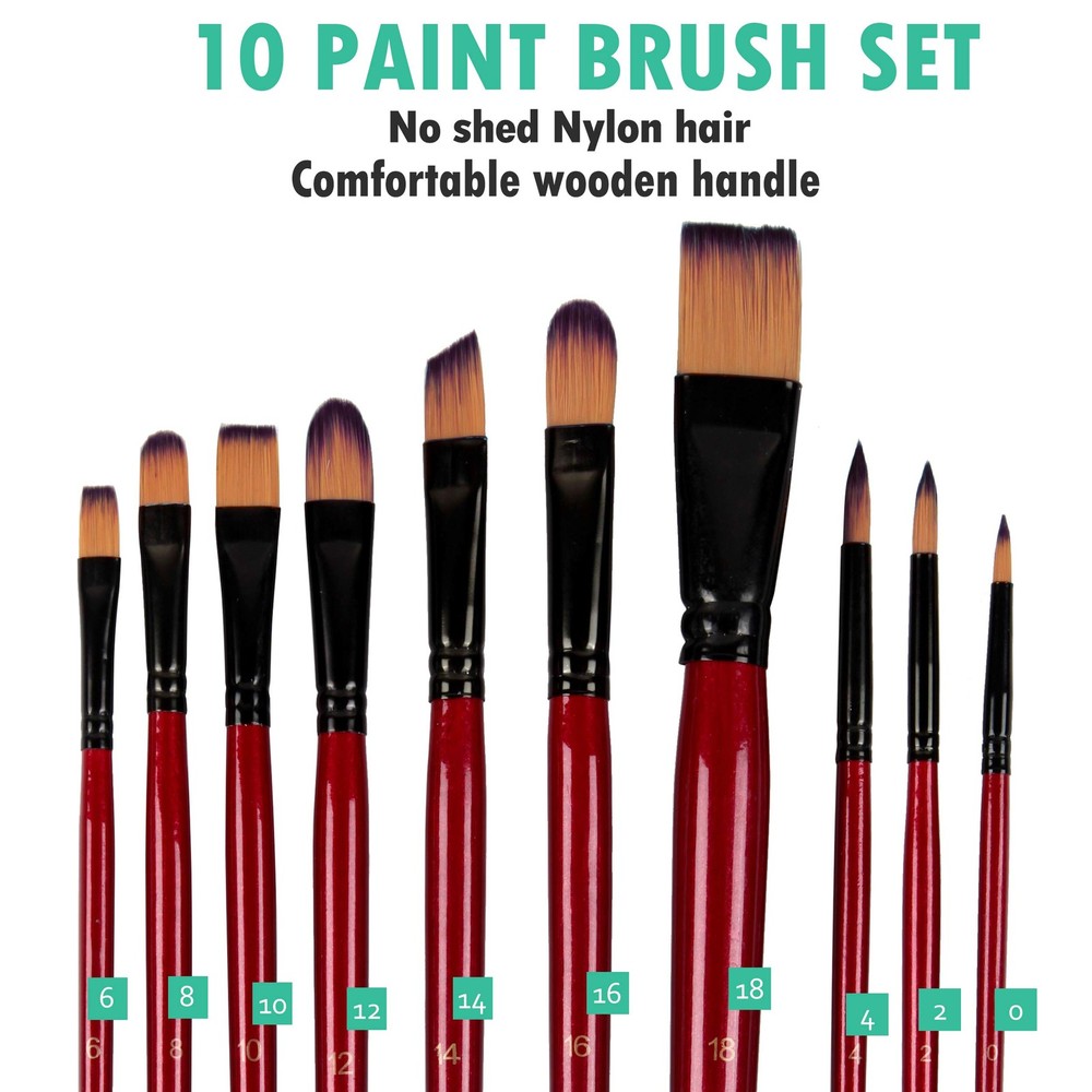 Falling in Art Beechwood Easel Box Set, 27 Pcs Tabletop Acrylic Paint Set,