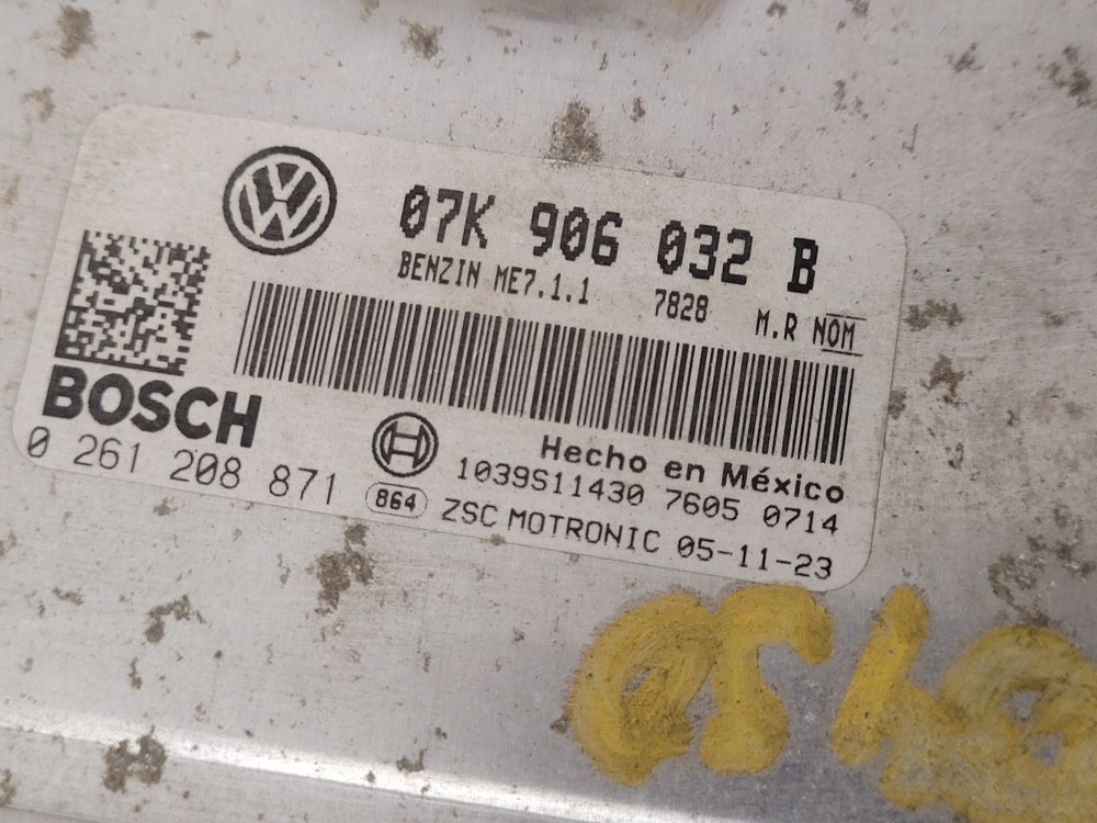06-07 VW BEETLE Engine ECM Electronic Control Module 2.5L Gasoline 07K906032