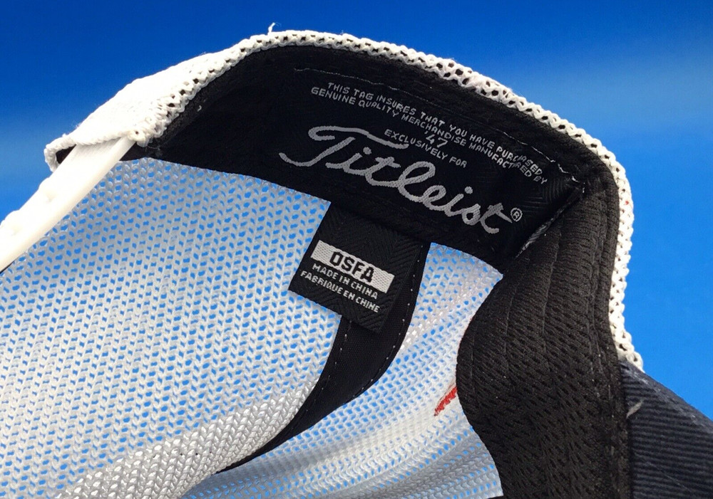 TITLEIST Golf Hat Cap Snapback Meshback Red White Blue Embroidered NICE