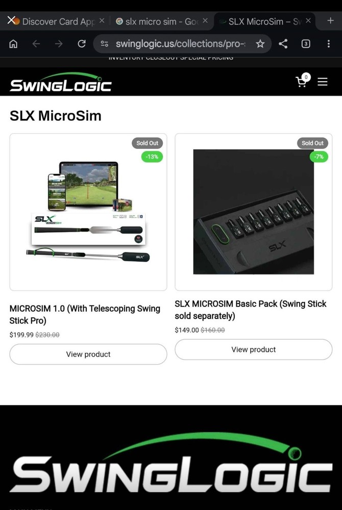 SLX Microsim Simulator Golf Club Swing Trainer