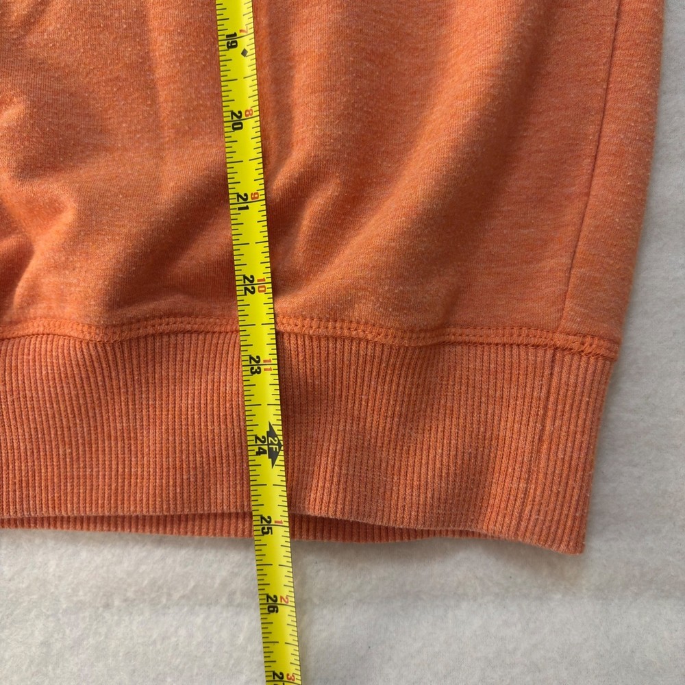 F&G Tech Vest Men's M Orange Heathered 1/4 Button Mock Neck Pullover Golf