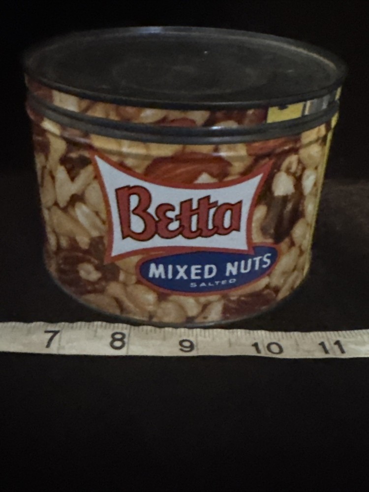 Vintage Betta Salted Mixed Nuts Tin