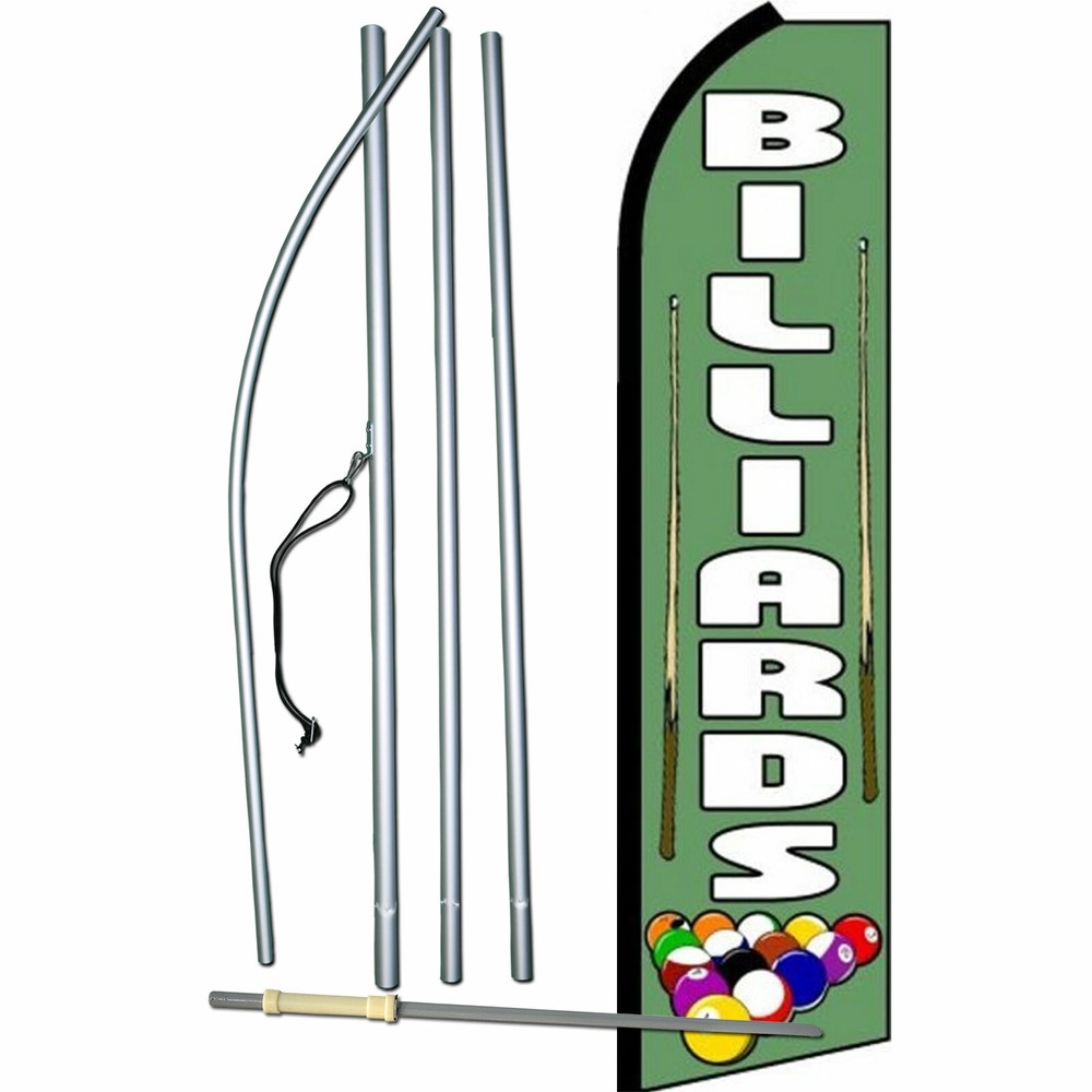 Billiards Extra Wide Swooper Flag Bundle