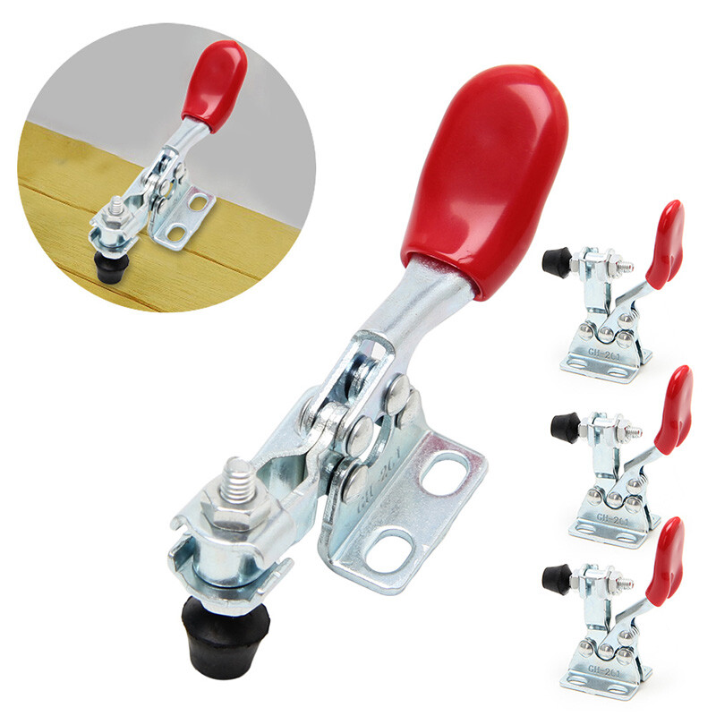 4Pcs Metal Horizontal Quick Release Hand Tool Toggle Clamp For Fixing Workpiece
