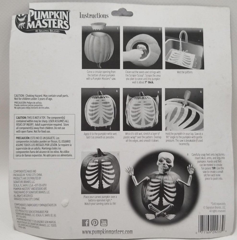 Pumpkin Masters Funny Bones Pumpkin Carving Kit