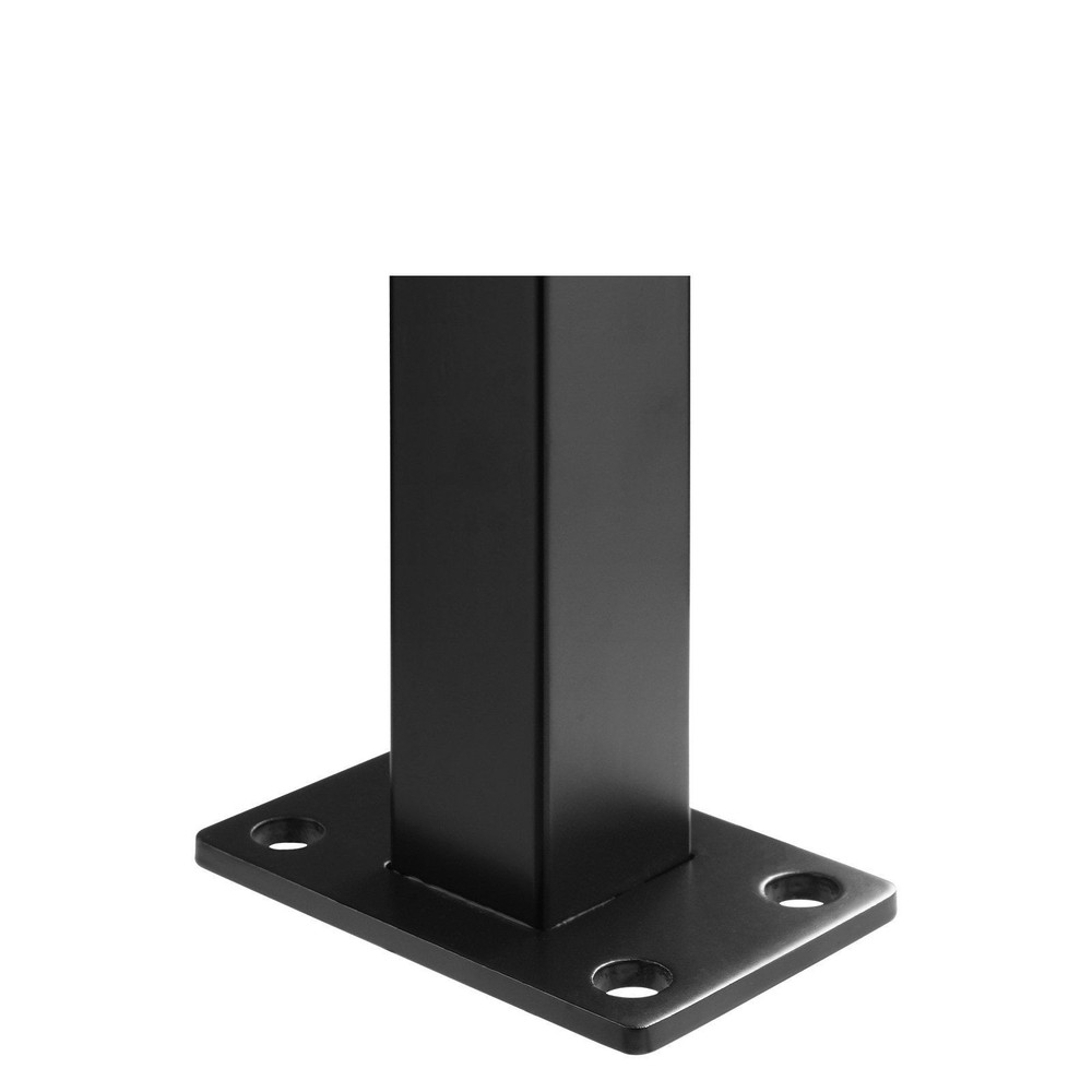 36in Tall Deck Balustrade Post 1.5x1.5in Solid Steel Black Oxide Finish