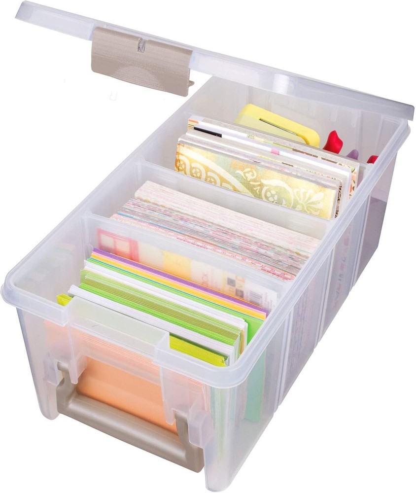 Handmade Storage Box (with 3 compartments) Transparent Plastic