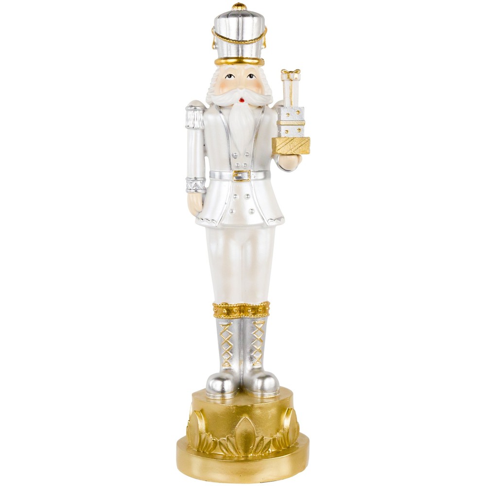 Northlight 13.5" Gold Metallic Christmas Nutcracker with Gifts