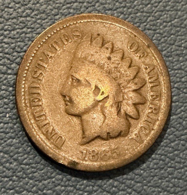 1865 1C Plain 5 BN Indian Cent