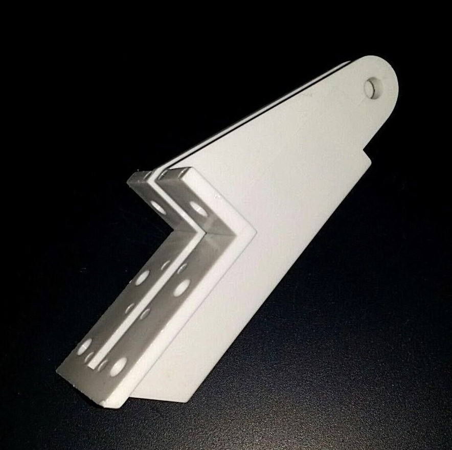 Screen door closer bracket - White Pool cage lanai closer bracket