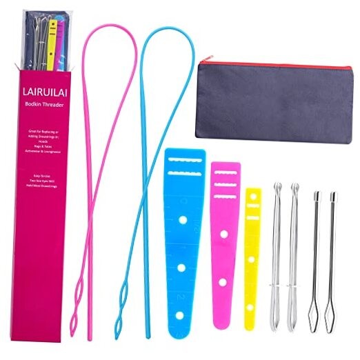 10 Pieces Bodkin Threader Drawstring Threader Set, Including 2 Flexible