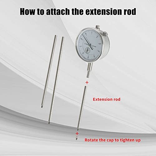 Dial Indicator Extension Stem Rod,6 Pieces Dial Digital Indicator Extension