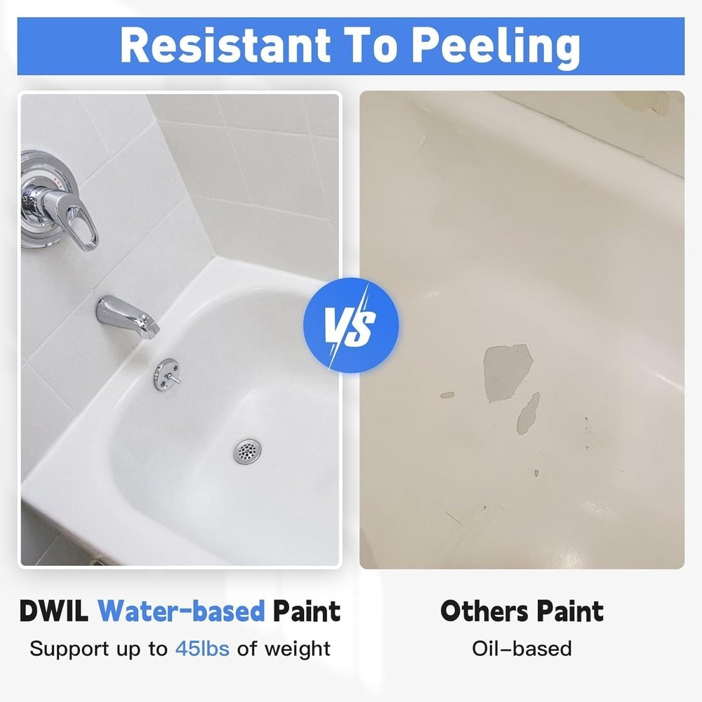 Transform Your Space with Low Odor Water-Based Tile Paint - 16.5oz