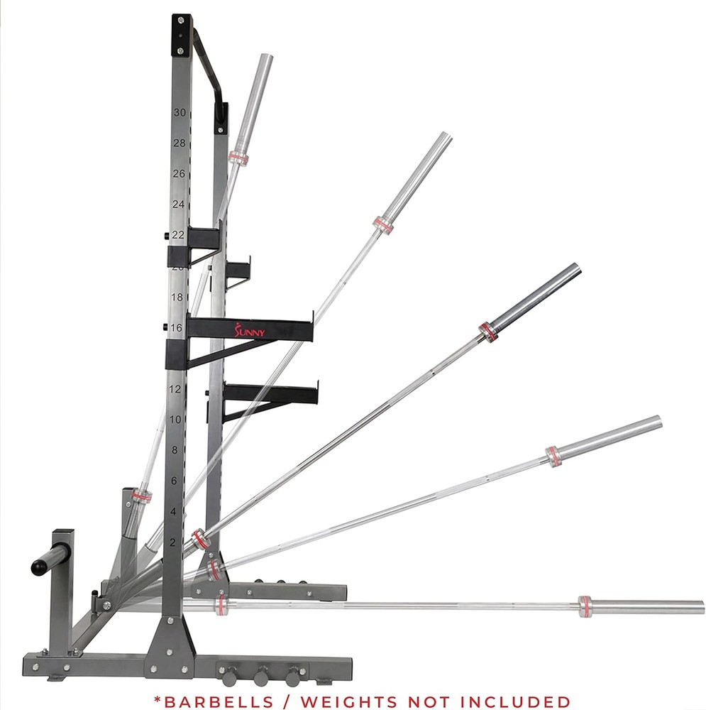 Power Cage & Squat Rack In High Weight Capacity W/ J-Hooks Adjustable Pull Up