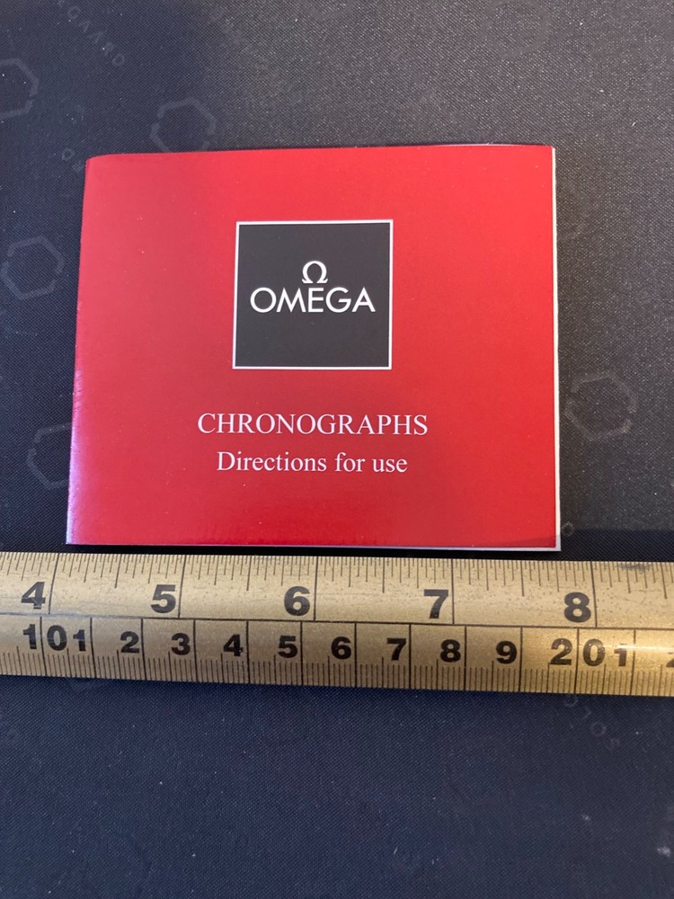 Omega Chronographs Directions for use instructions / booklet