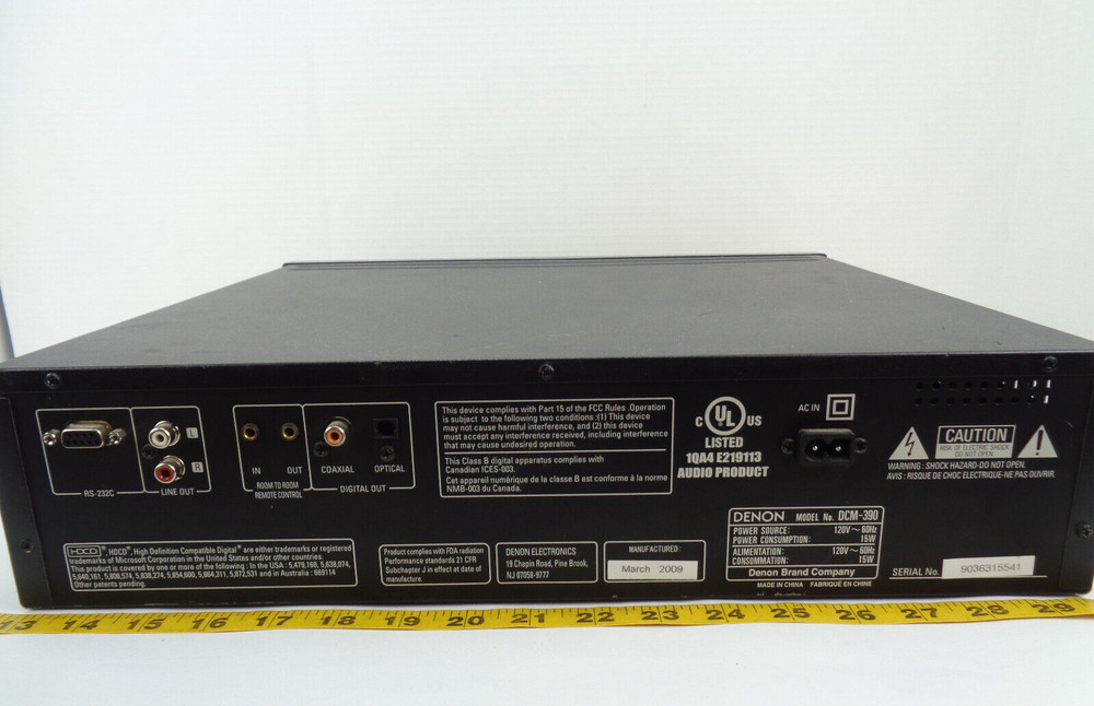 Denon CD Auto Changer DCM-390 Compact Disc Changer