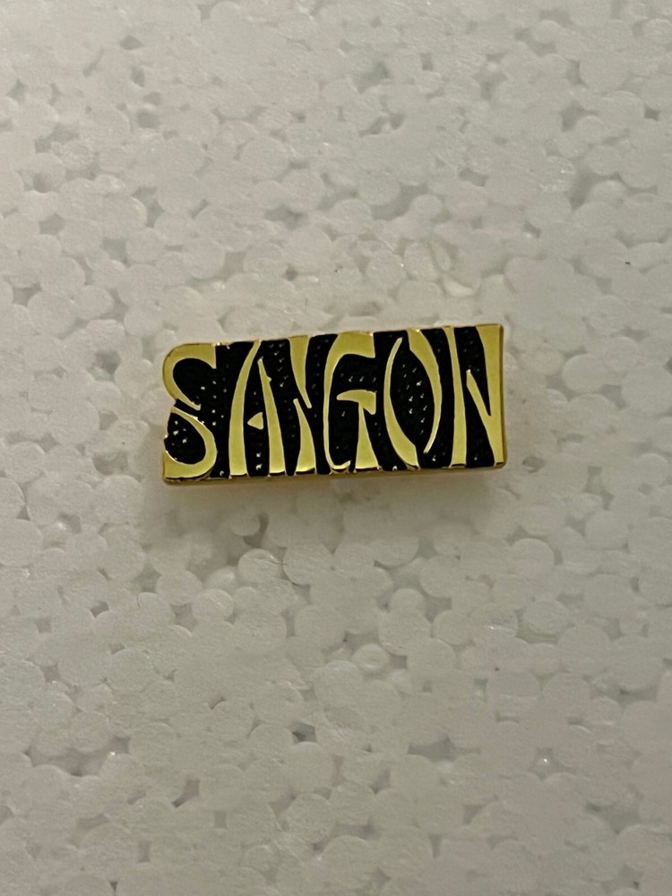 SAIGON VIETNAM TEXT HAT PIN