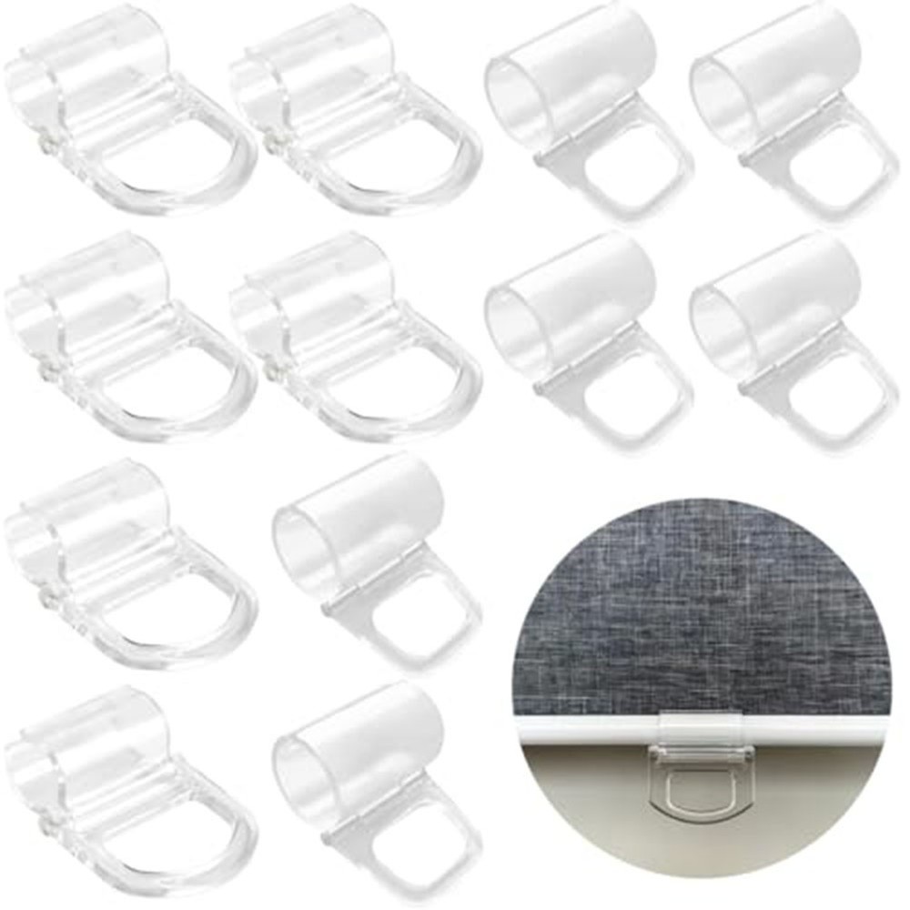 Practical and Stylish Roller Shade Pull Down Clips Transparent Set of 12