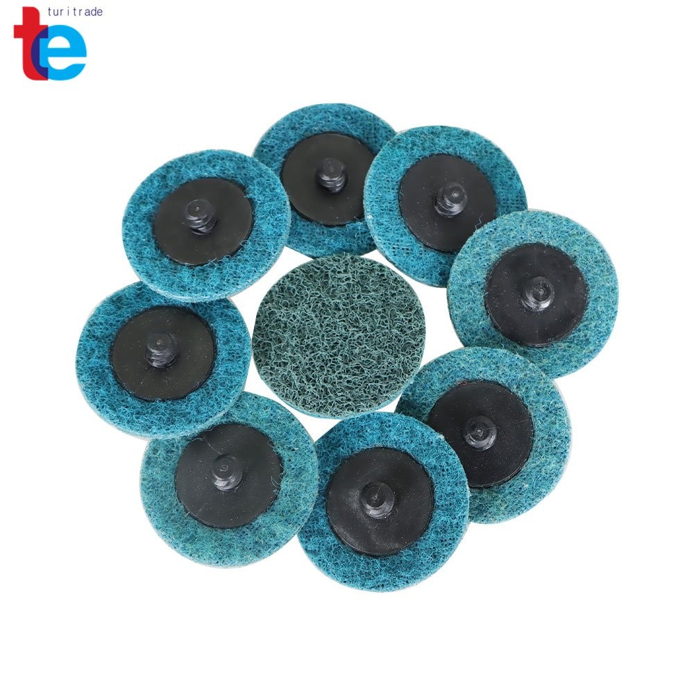 50 Pack Fine Surface Conditioning Discs Roll Lock Die Grinder Sanding Pads 2"