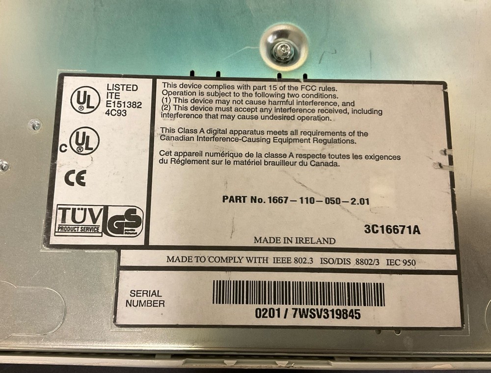 3Com SuperStack II Hub 10 | No Power Supply