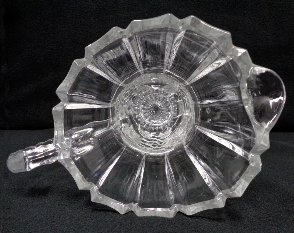 Vintage Lead-Cut Crystal Handled Pitcher