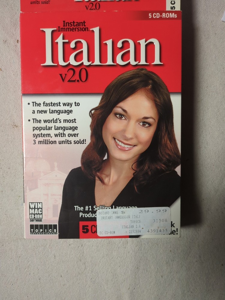 Instant Immersion Language Learning Italian (5 CD-Roms) - Designed for Beginners