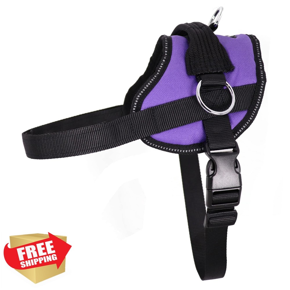 Bark Appeal Purple No-Pull Dog Harness Large Adjustable Reflective