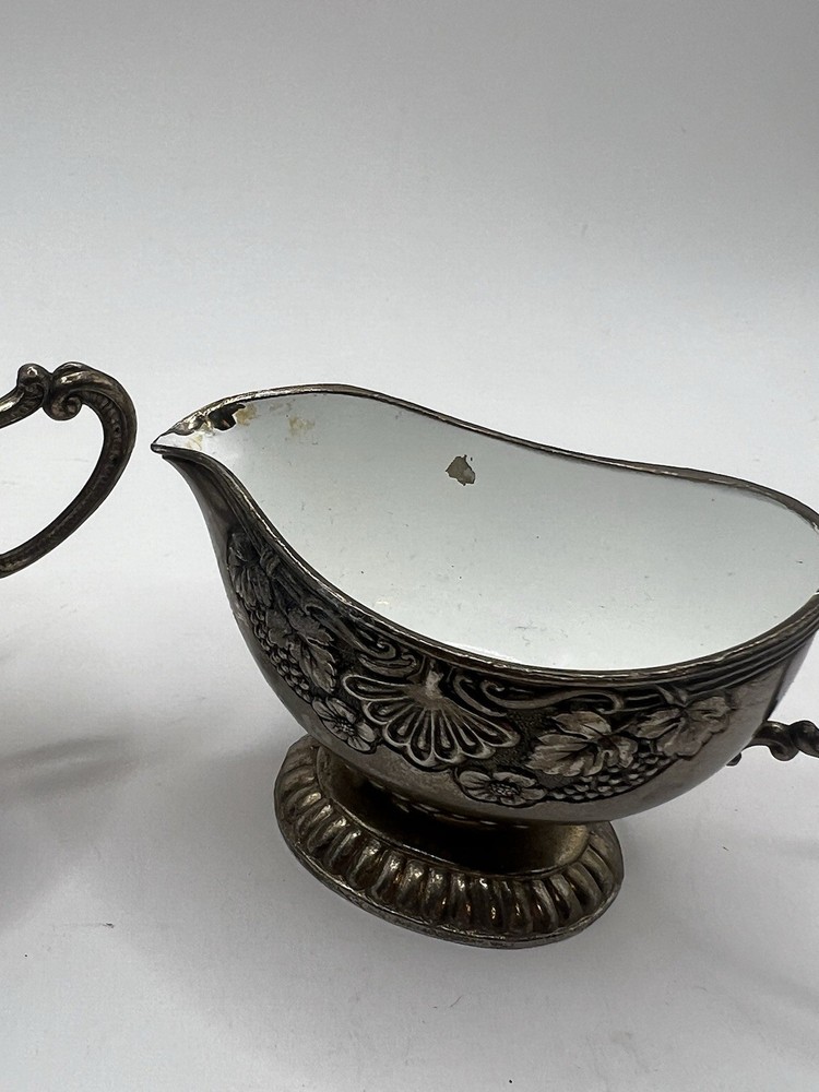 Japanese Lusterware Sugar & Creamer Set - Grape Vine Design