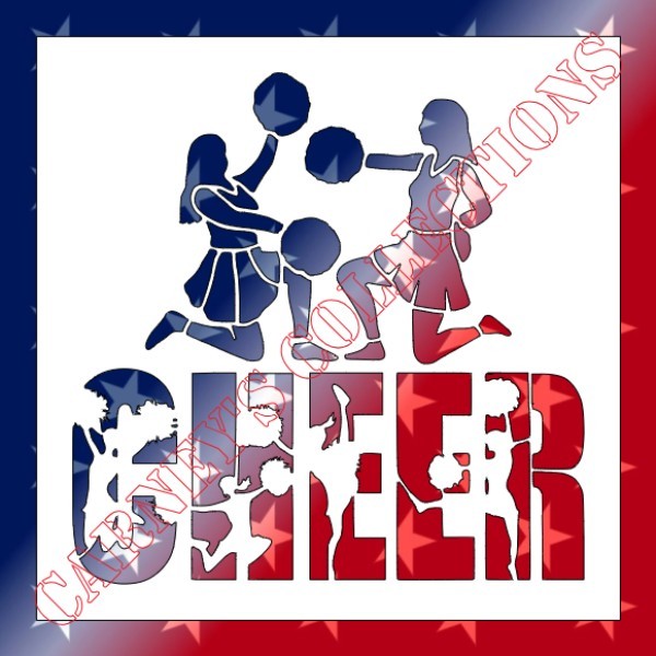 Plastic Stencil - Cheerleader (RA218) (6", 7" or 8")
