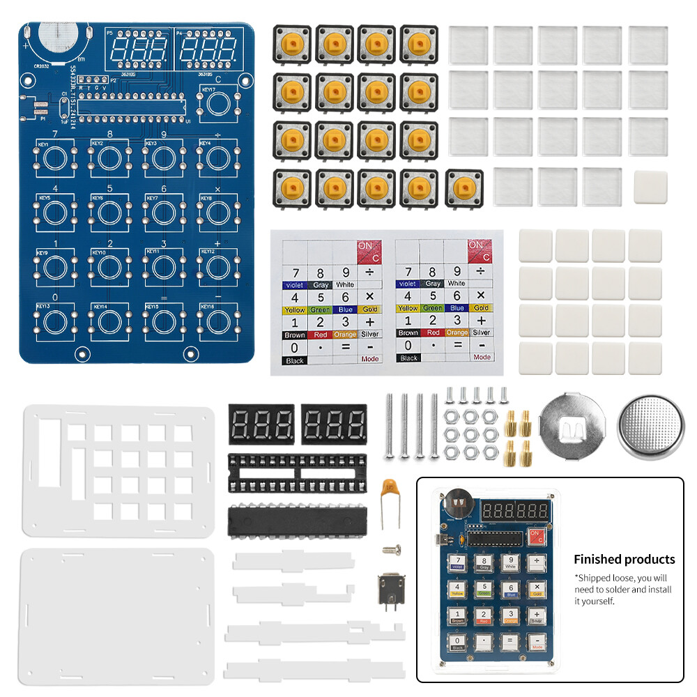 LED Display DIY Calculator Making Electronic Kit MCU Soldering Practice Project