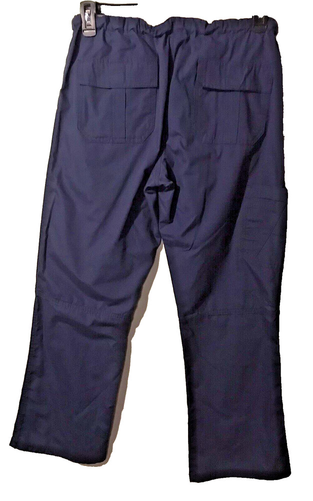 Butter-Soft Scrub Set Women's Medium Navy Multi-Pocket Top & Pants