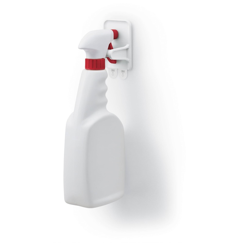 Command Spray Bottle Hangers, White/Gray, 2