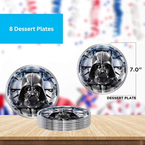 Star Wars Dinnerware Bundle For 8 Guests Dinner, Dessert Plates, Luncheon and