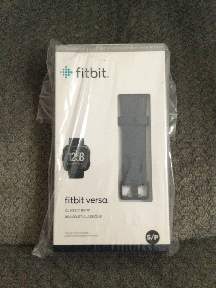 New Genuine Fitbit Versa Classic Band, Replacement, Size Small - Black