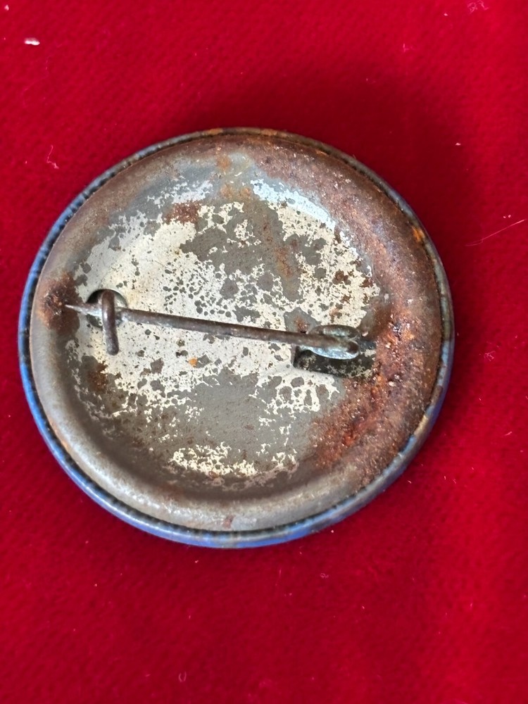 Vtg Make It In Massachusetts Thumbs Up 2.25" Pinback Button Rust Both Sides