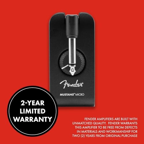 Fender Mustang Micro Headphone Amp, DSP Effects, USB Out, 2-Year Warranty