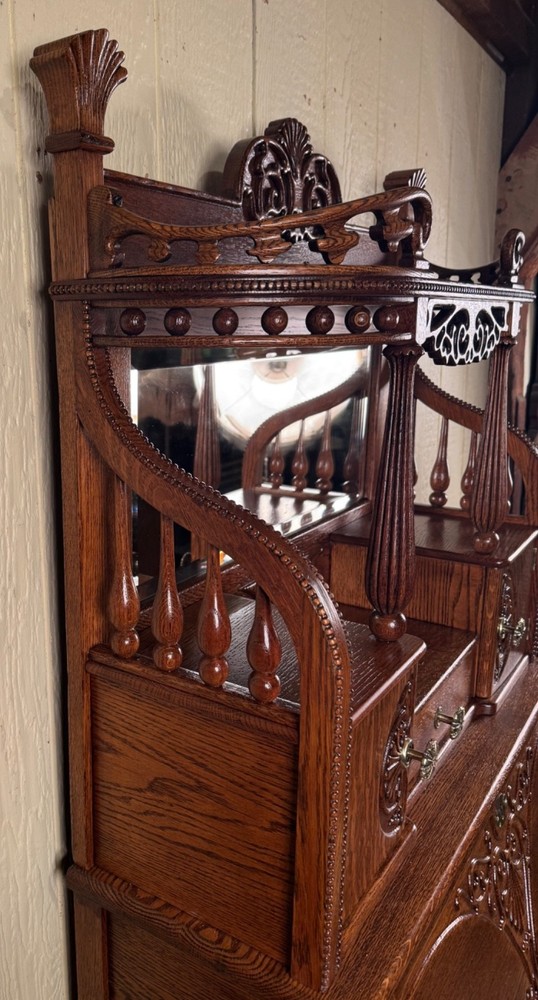 Antique Oak Cowboy Desk