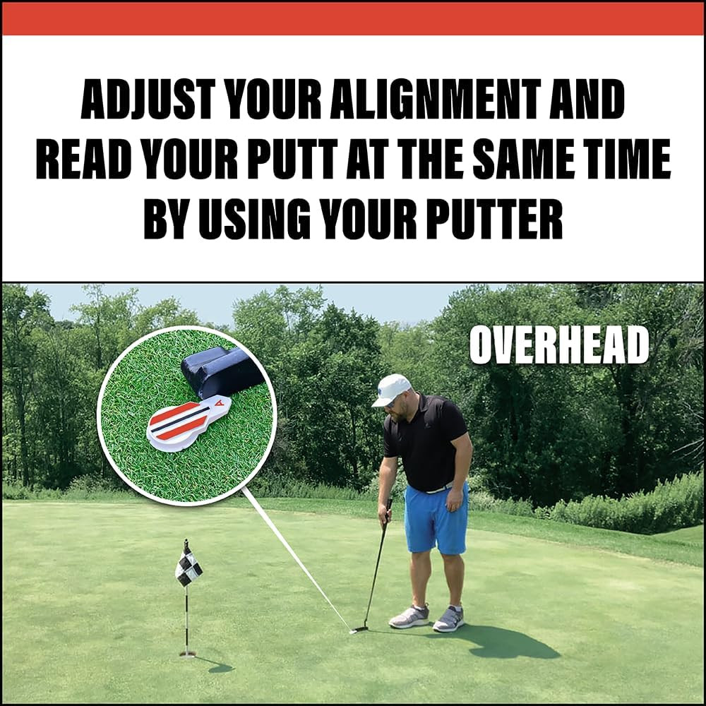 Putting Alignment Aid Tool - Golf Ball Marker - Rotate to Aim - Golf Gift Access