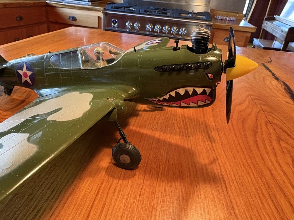 VINTAGE COX P-40 WARHAWK - tested and working great!