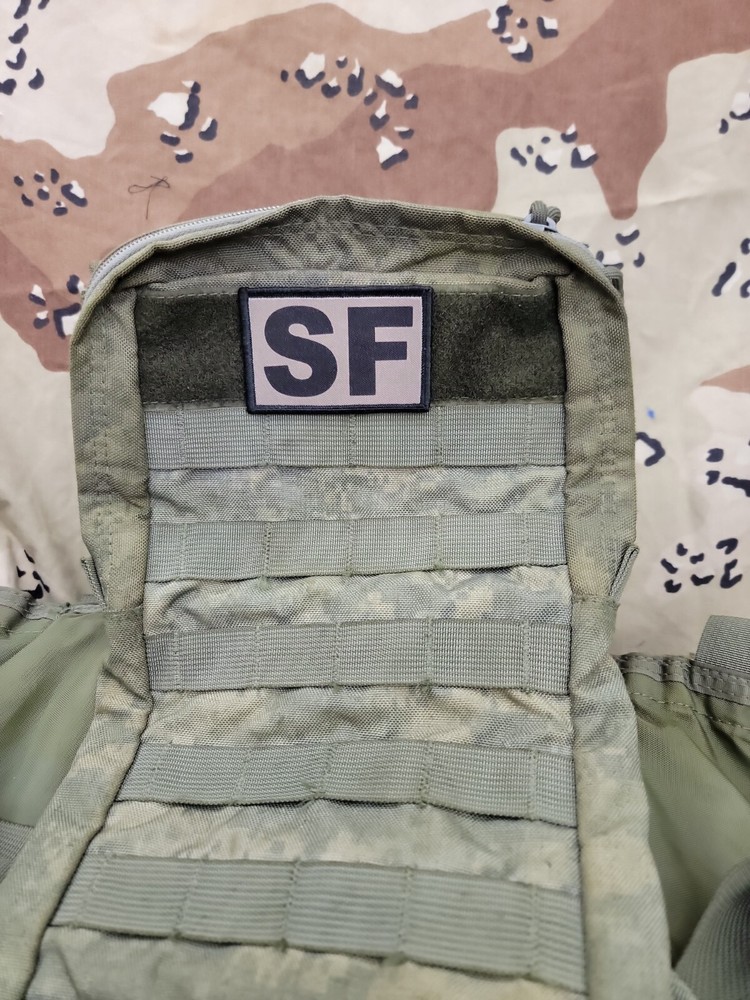 AIR FORCE SECURITY FORCES TAN Hook Back Hat Bag 2x3 SF Patch