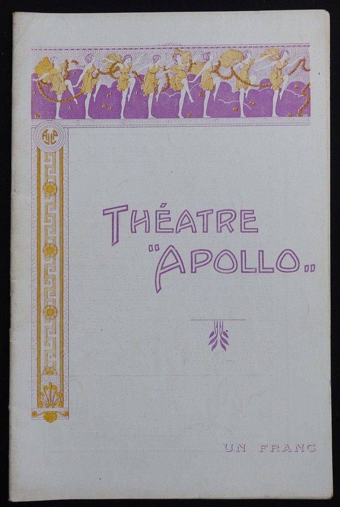 Program 1904 Theatre APOLLO Opéretta Art Deco Style