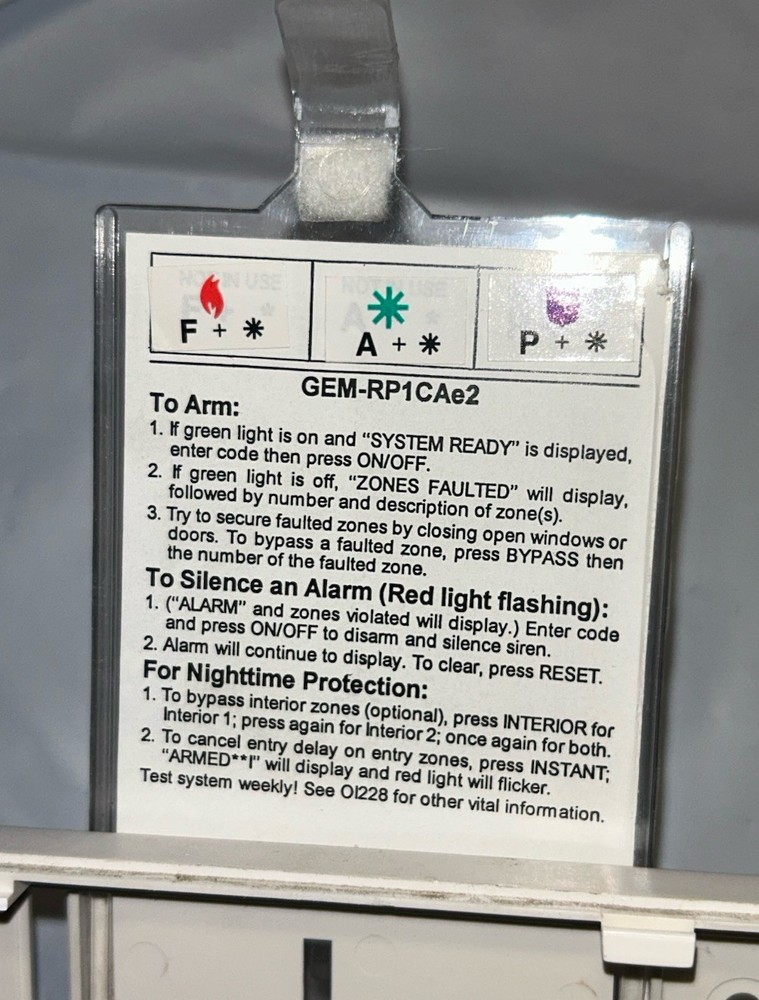 Napco Gemini Alphanumeric Keypad (GEM-RP1CAE2)