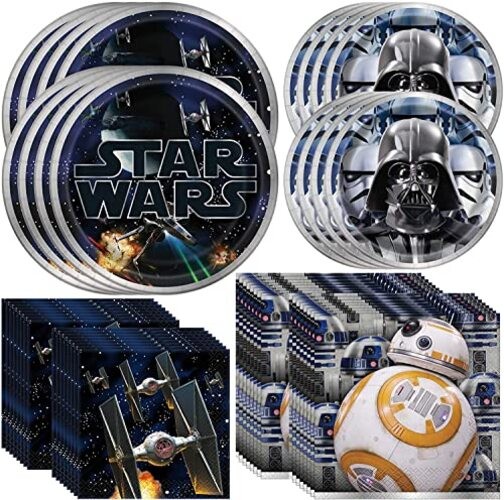Star Wars Dinnerware Bundle For 8 Guests Dinner, Dessert Plates, Luncheon and