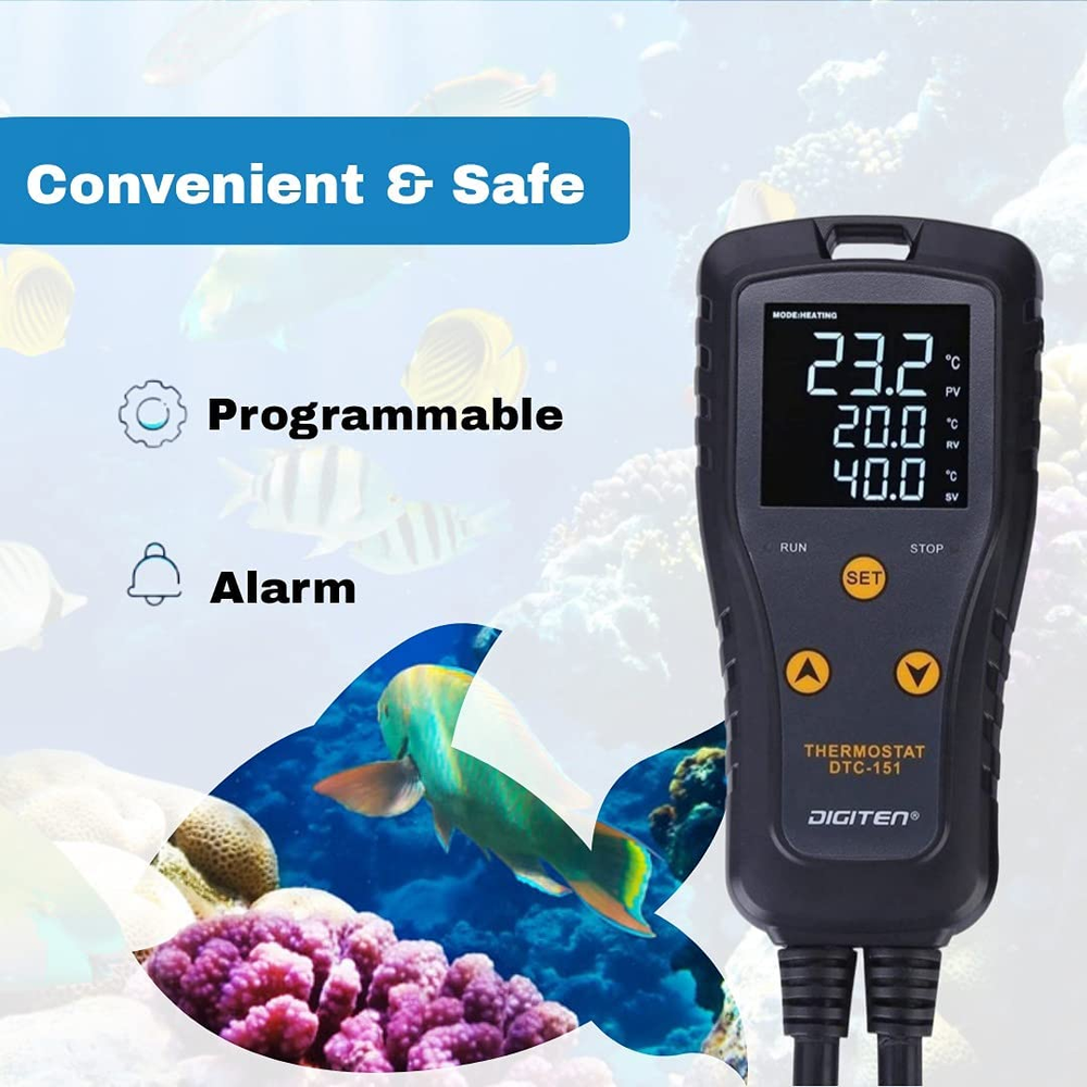 Temperature Controller Heat Mat Thermostat Outlet DTC151 Digital Temperature Con