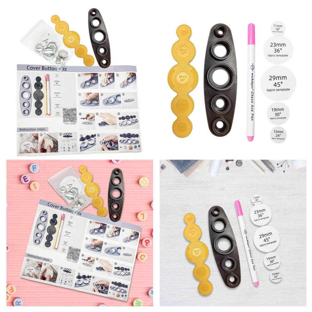 Button Maker Tool DIY Sewing Fabric Covered Button for Sweater Jacket Jeans