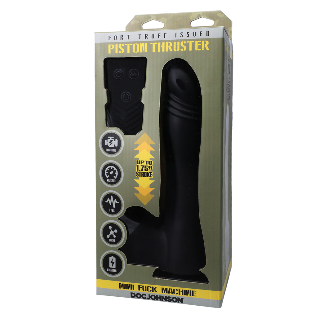 Fort Troff Piston Thruster Mini F*ck Machine Dildo with Remote - Black