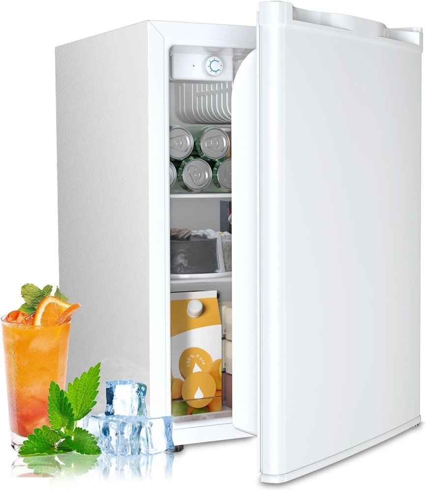 2.56 Cu.Ft. Mini Fridge with Freezer, Small Refrigerators with Adjustable The...