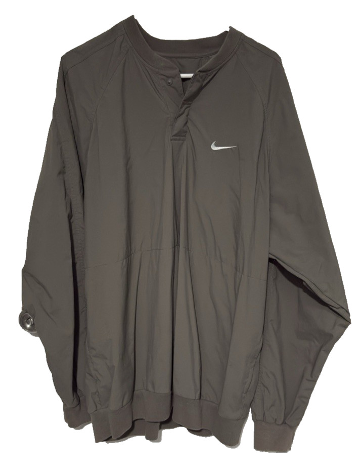 Nike 1/2 Snap Pullover Jacket XLarge Dark Khaki Green